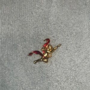 Gold and Red Angel Pendant